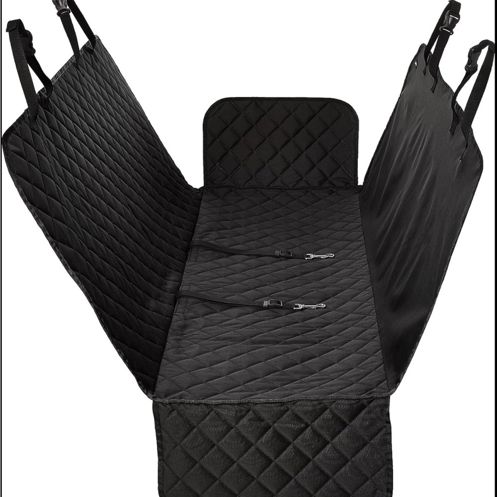 Quilted water-resistant hammock car backseat cover